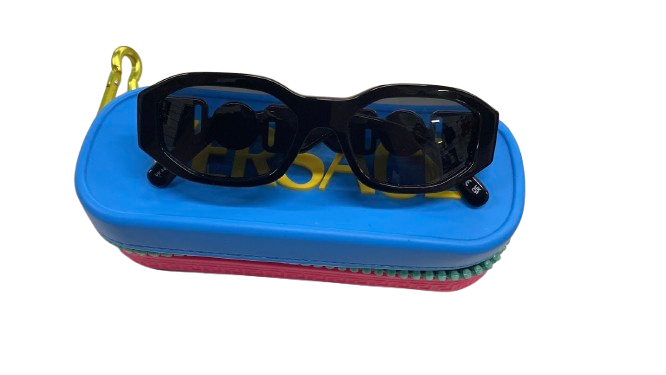 Versace VE4361 Biggie Sunglasses Black/Dark Grey 53mm (NG)