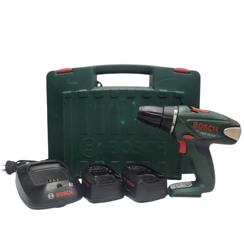 Bosch 18V Cordless Drill Driver Kit – 2x 2.0Ah Batteries, Charger & Hard Case (NA)