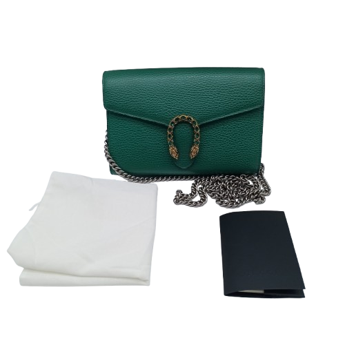 Ladies Gucci Dionysus Mini Leather Chain Wallet  With Dust Bag + Entrupy Certificate – Pre Owned Good Condition (CP)