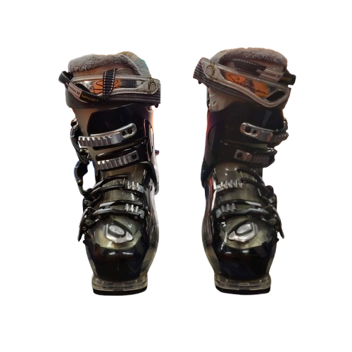 Custom Fit Ski Boots Black And Clear Size 24 With Orange Ski Market Racing Equipment
