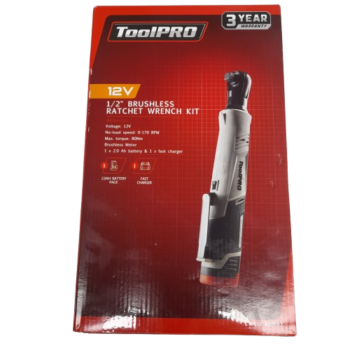ToolPro 12V 1/2 Inch Brushless Ratchet Kit 610597 Grey (LN) (Tested)