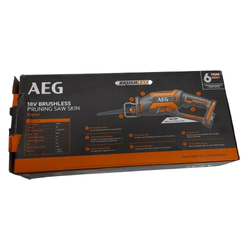 AEG 18V Brushless Pruning Saw A18PS1 Orange And Black Skin Only (LN)