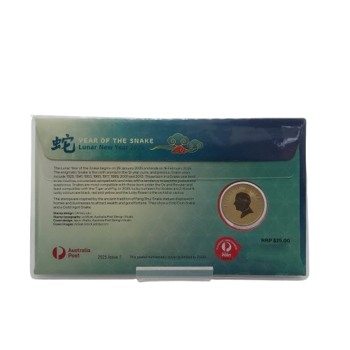 Year Of The Snake Coin 2025 $1 In Plastic Casing (NA)