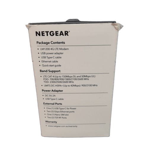 Netgear LM1200 4G LTE Modem (Like New In The Box) (MR)