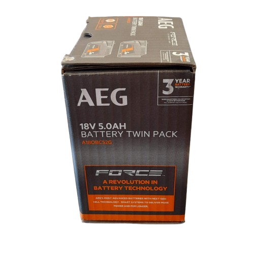 AEG 18V 5.0Ah Force Battery 2 Pack 5.0AH A18OBC52G (GE)