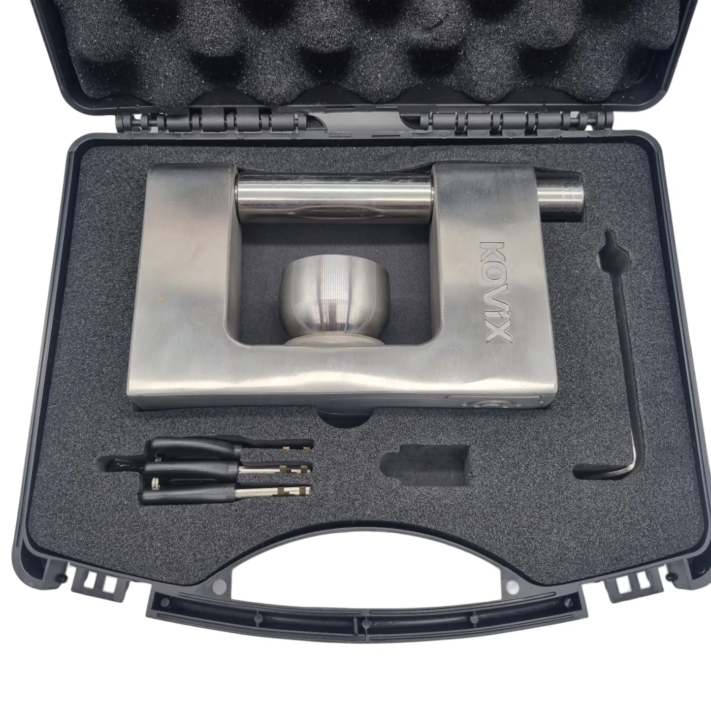 Kovix KTR18 Heavy-Duty Trailer Lock with Case and Keys