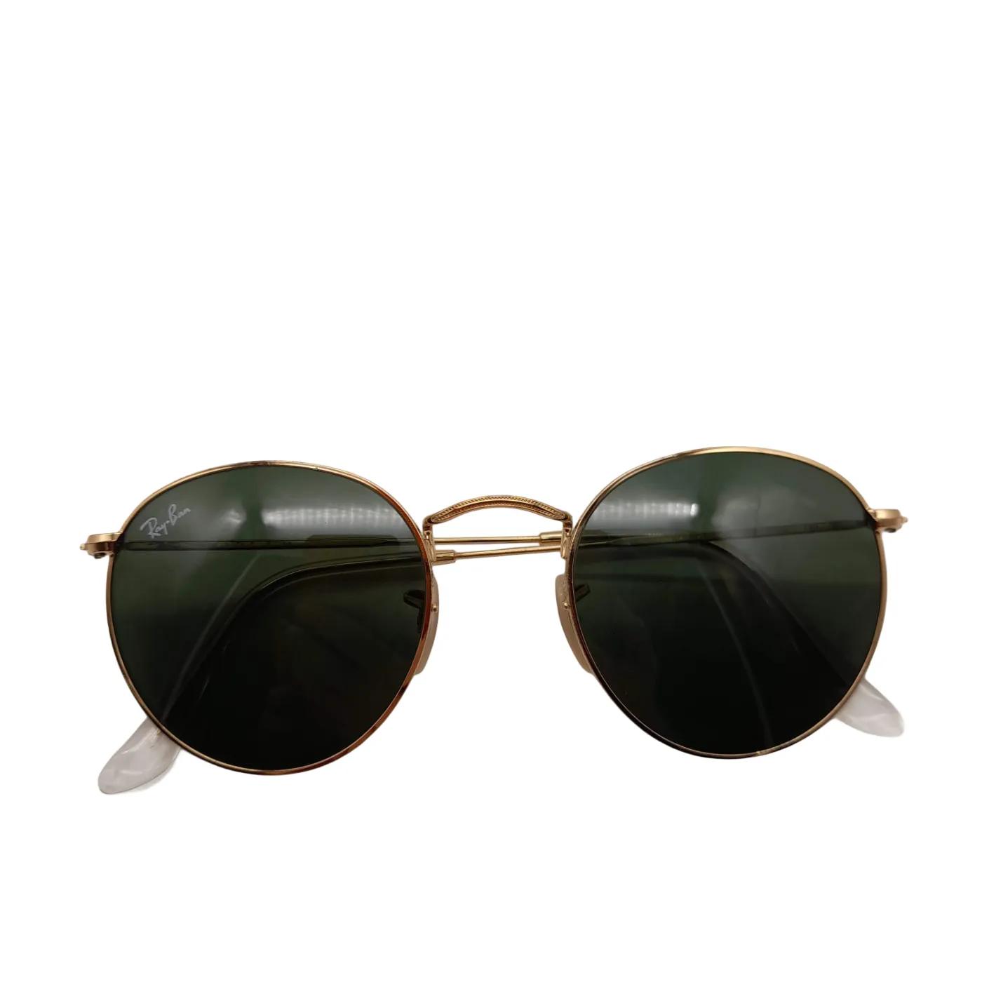 Ray-Ban Round Metal Sunglasses RB3447 001 Gold 50-21 +Case +Cloth (WL1423401)