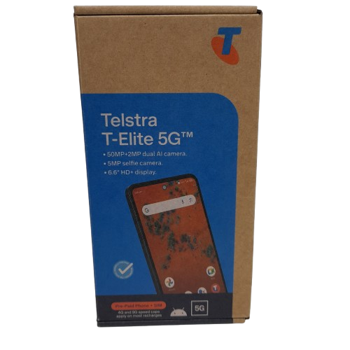 Telstra T-Elite 5G A75 Pro 5G 128GB Black Mobile Phone (LN)