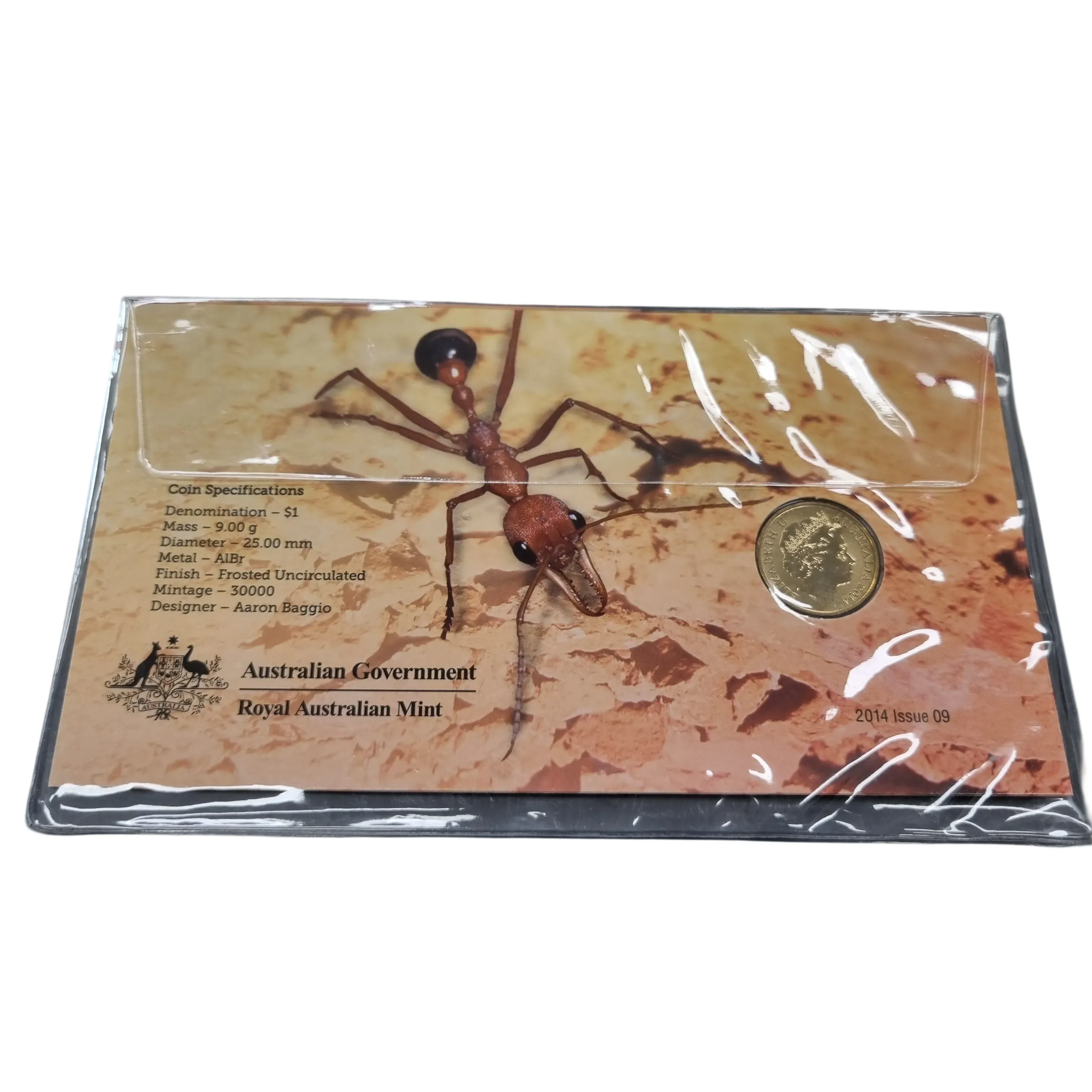 Royal Australian Mint: 2014 Things That Sting – Bull Ant $1 Coloured Uncirulated Coin