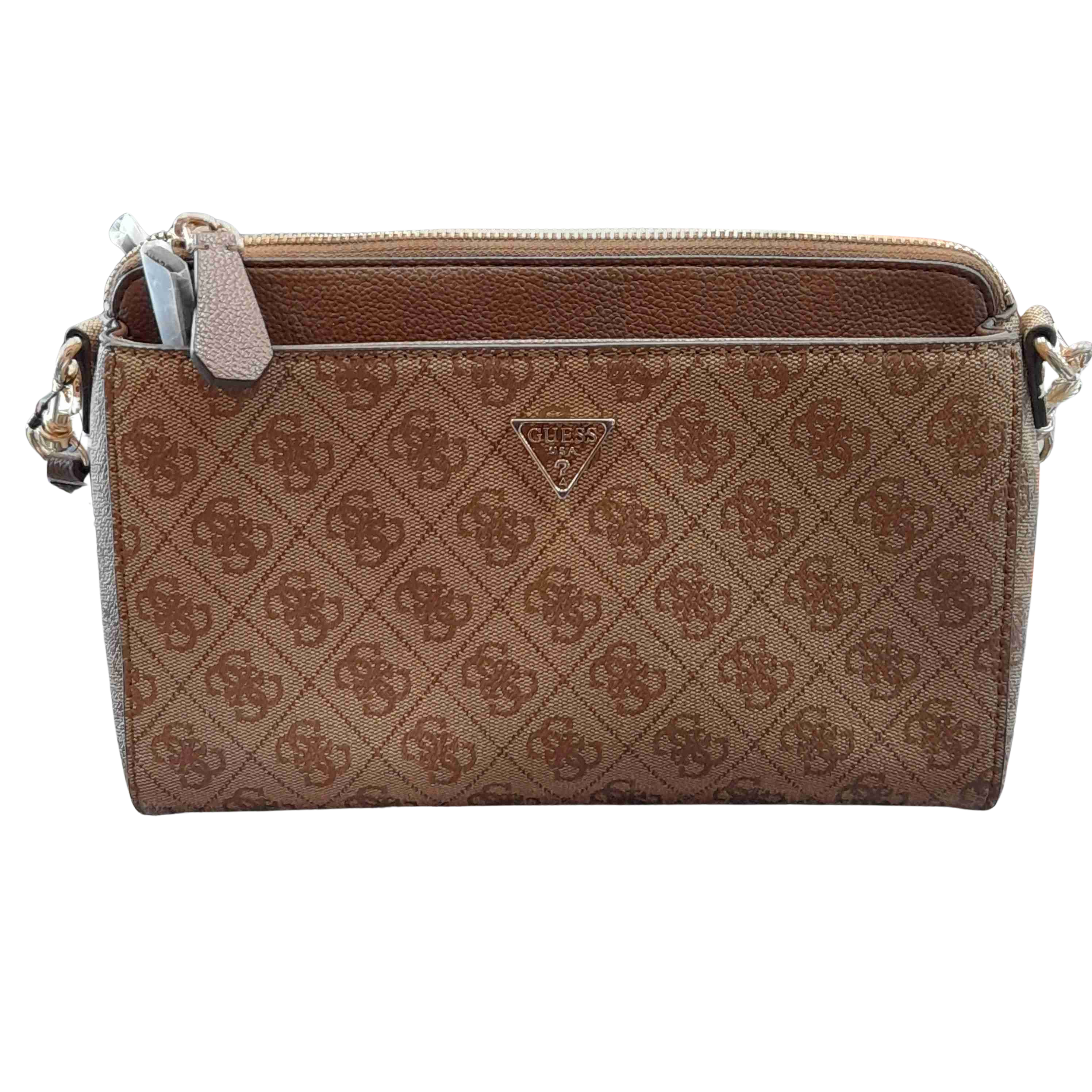 Guess Noelle II Mini Handbag Latte Logo Brown (GE)