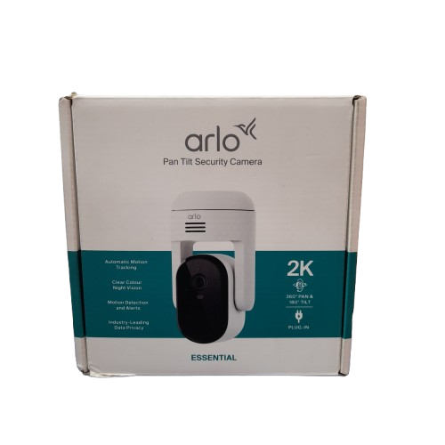 Arlo Essential 2K Pan and Tilt Outdoor Camera In The Box (Great Condition) (MR)