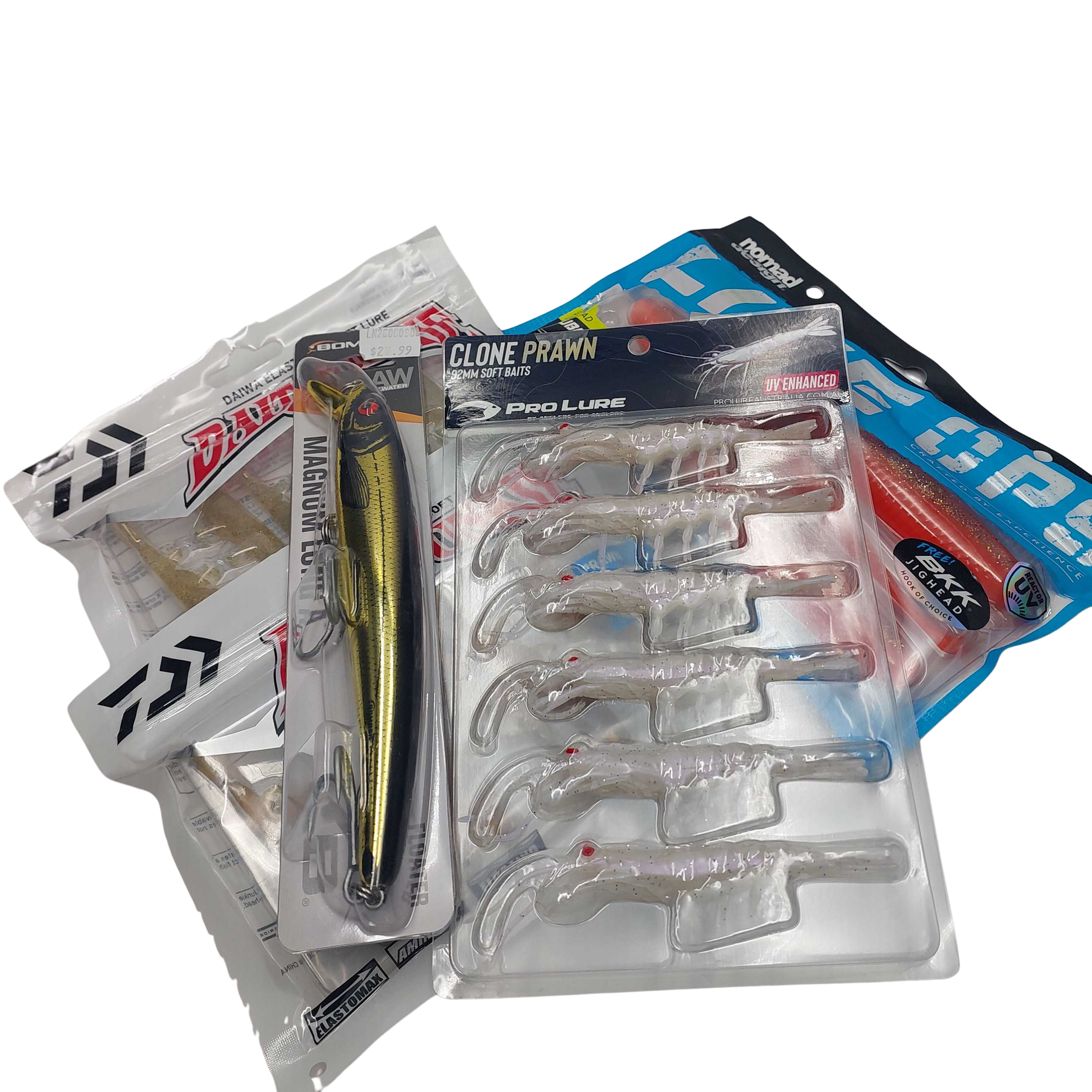 Assorted Lures 32 Pieces Black Lures And Hooks (GB1426840)
