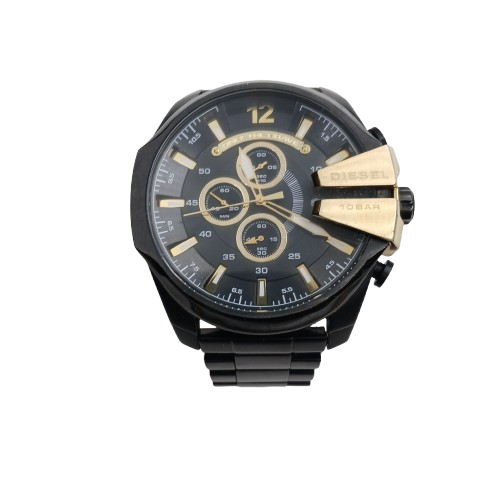 Diesel Only The Brave Mega Chief DZ4338 Watch Black Stainless Steel 51mm  (NA)