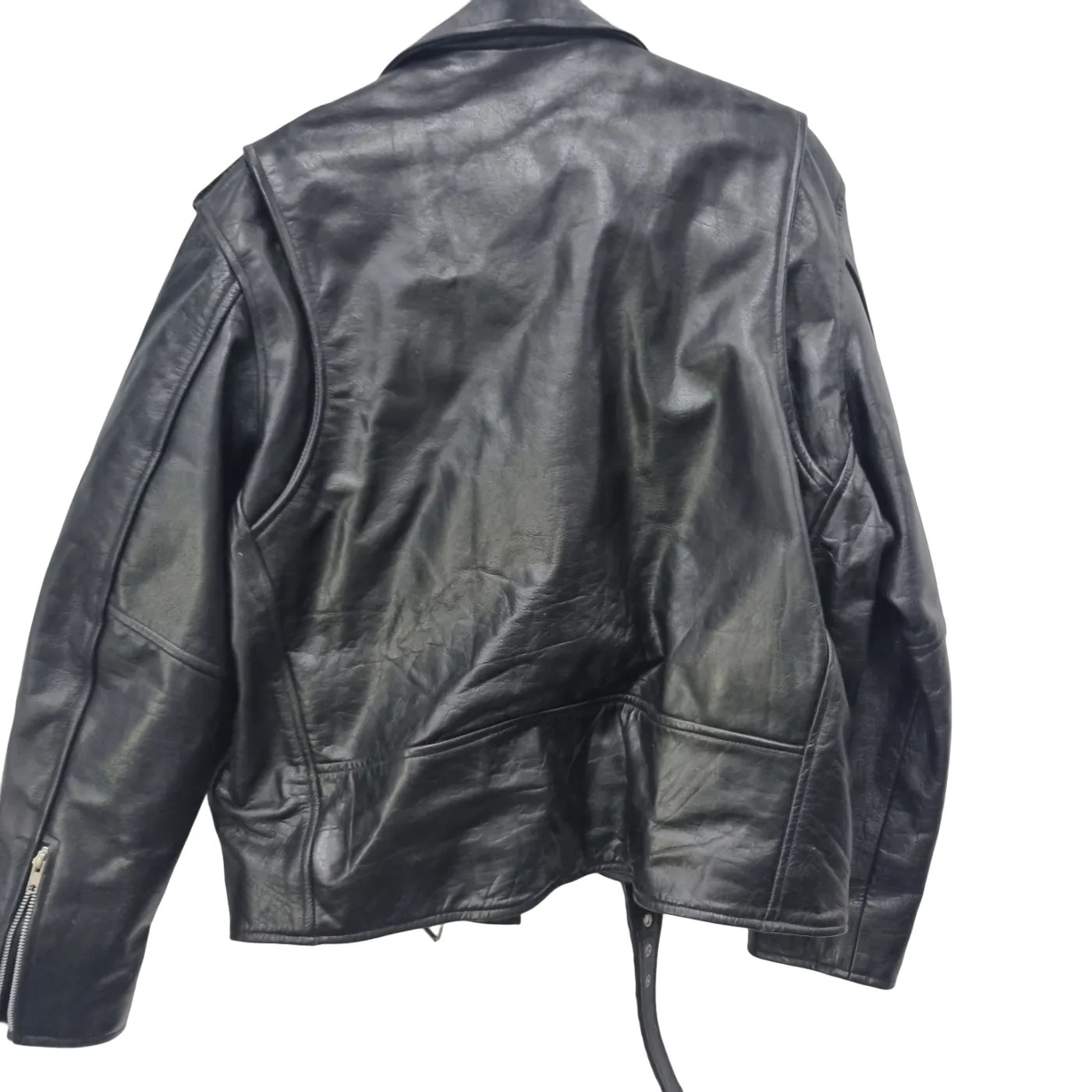 GENUINE LEATHER Black Leather Jacket XXL (WR 1410647)