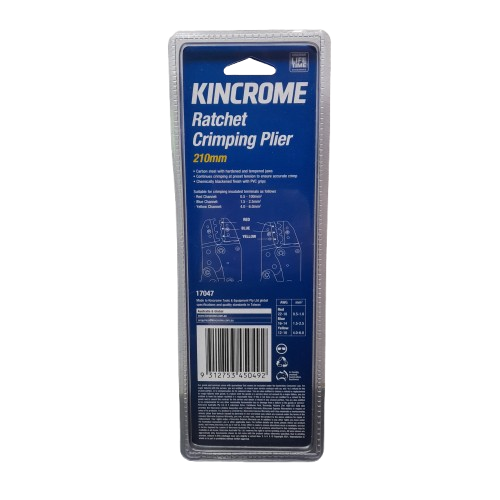 Kincrome Ratchet Crimping Pliers 210mm 17047 (MR)