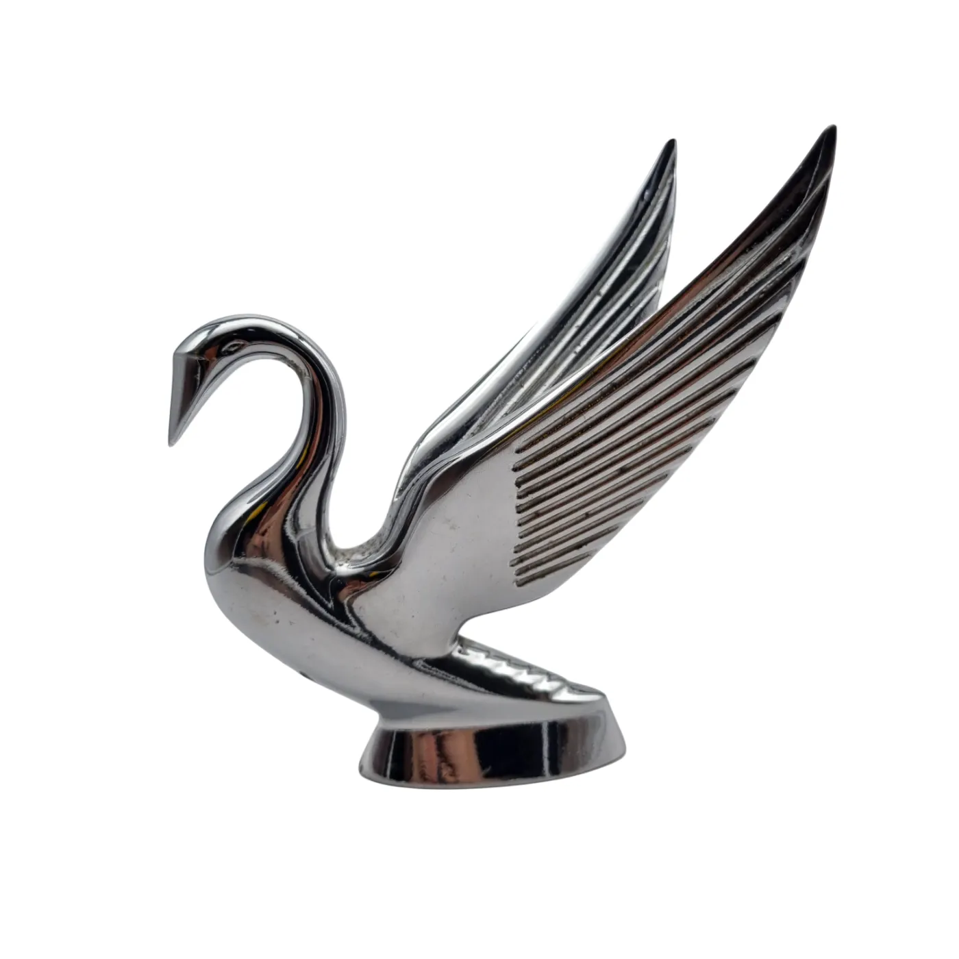 Chrome Swan Mascot Hood Ornament