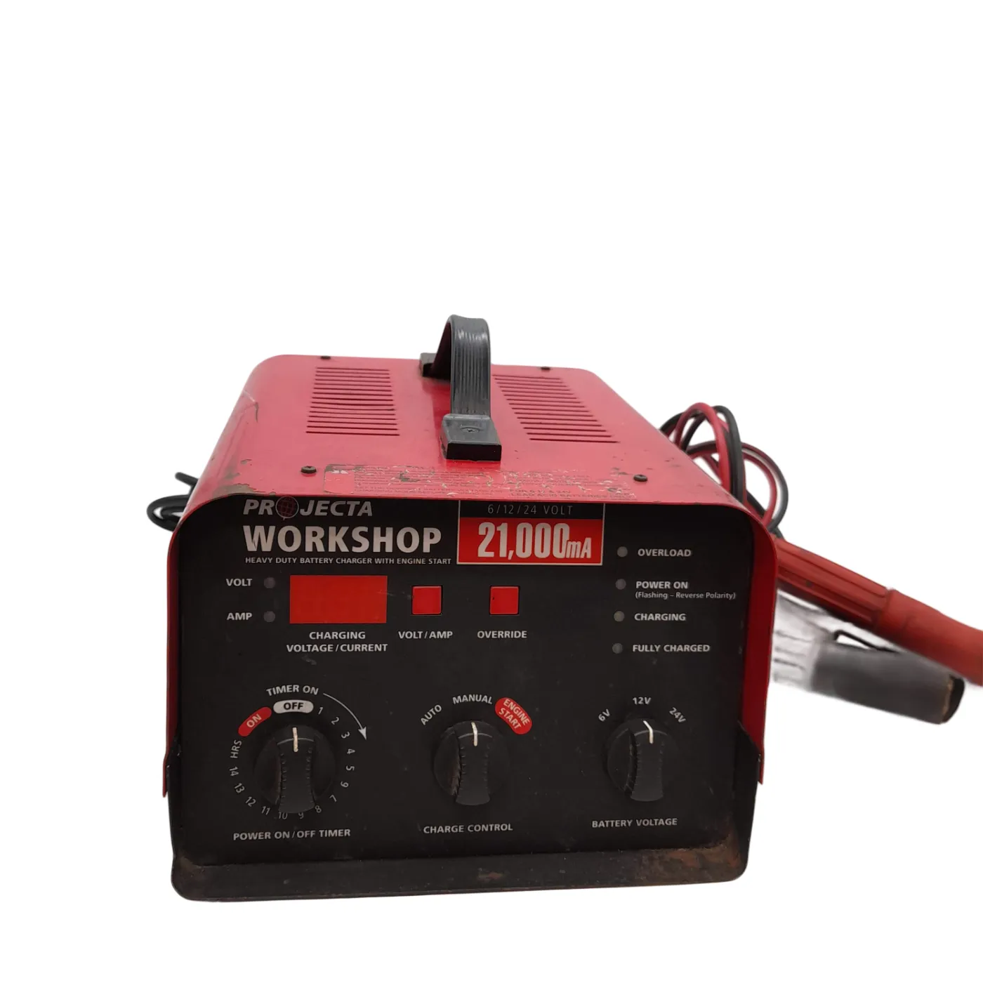 Projecta 6/12/24V Automatic & Manual 21 Amp 2-Stage Battery Charger – Workshop 21000 mA (WR 1383746)
