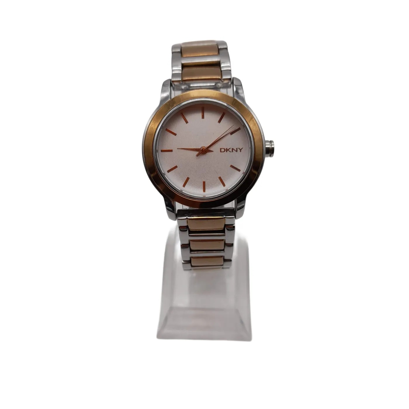 DKNY NY-2211 Silver And Gold Stainless Steel Analogue Watch With Box (WL1417376)