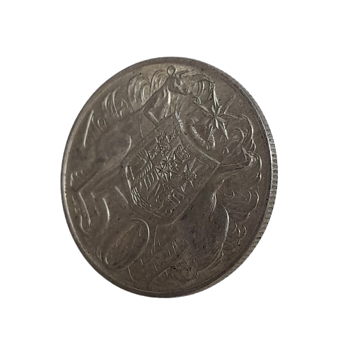 1966 Australian Round Circulated 50 Cent Coin 80% Silver (LN)