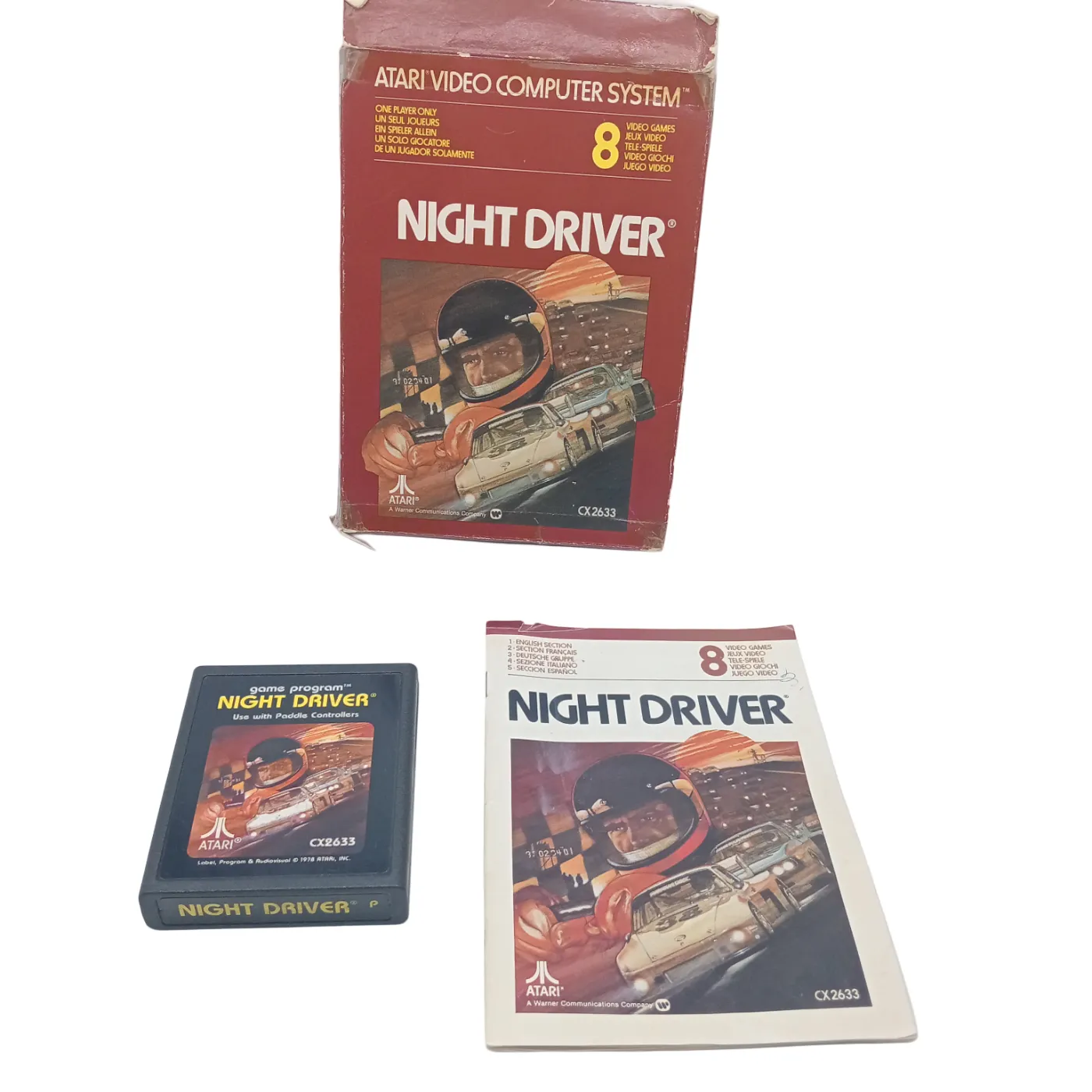 Atari 2600 Game in Box: Night Driver (WR 1396220)