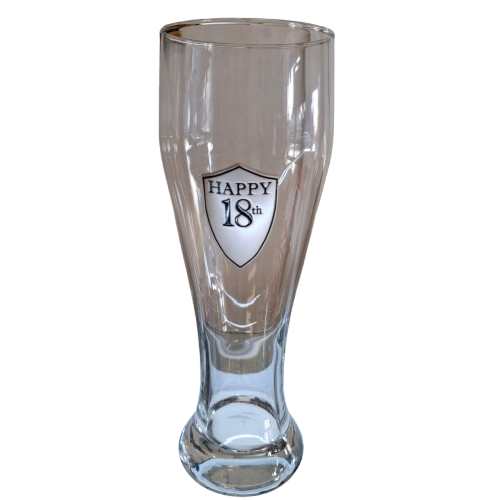 Beer Glass- Engraved “Happy 18th”(JN)