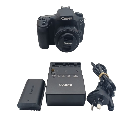 Canon Camera DS126801 Black With 50mm Lens And Battery Charger (WR 1377222)