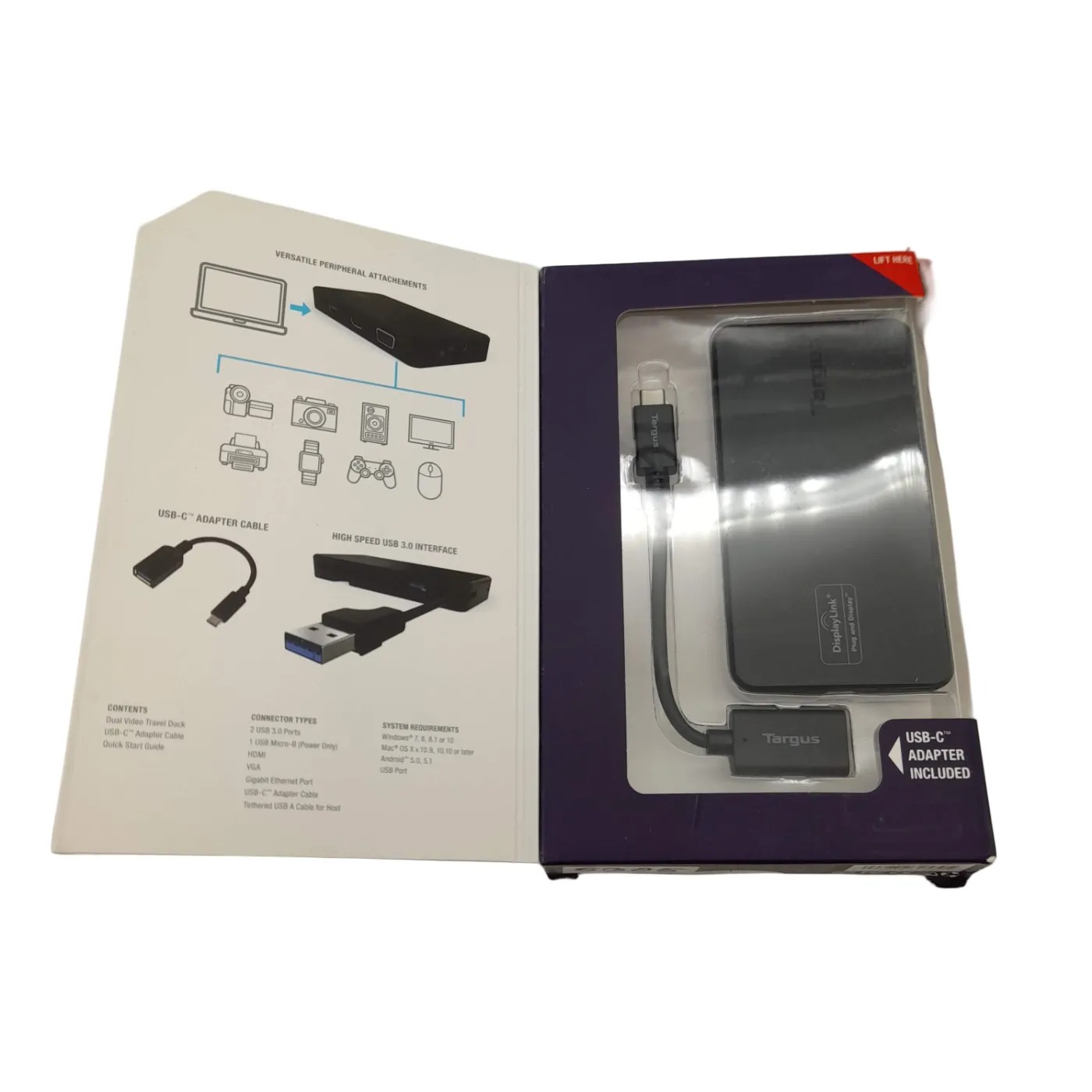 Targus VersaLink USB 3.0 Docking Station Black in Box (WL 1424445)