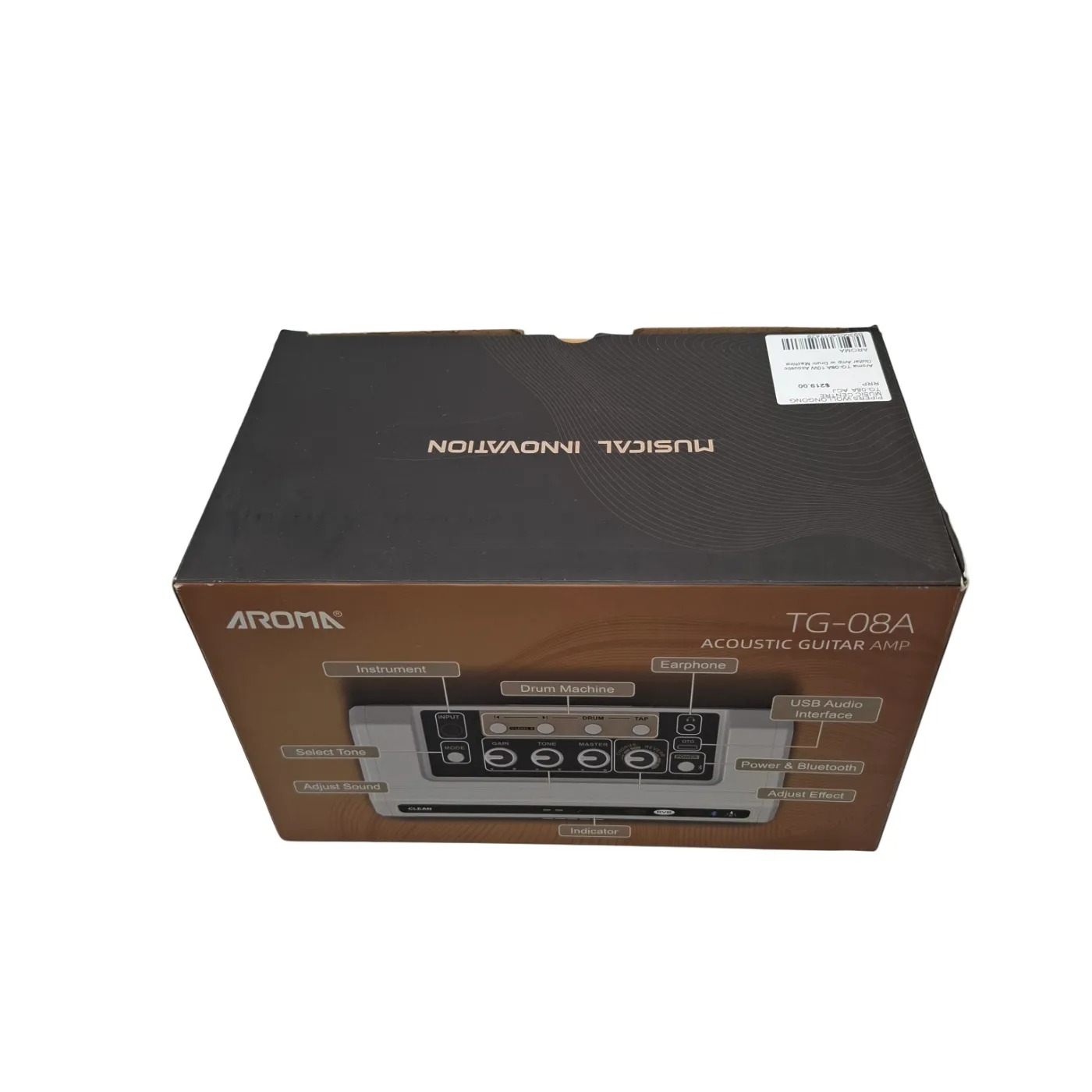 Aroma TG-08A Guitar Amplifier Silver In Box With Guitar Lead (WR 1416220)