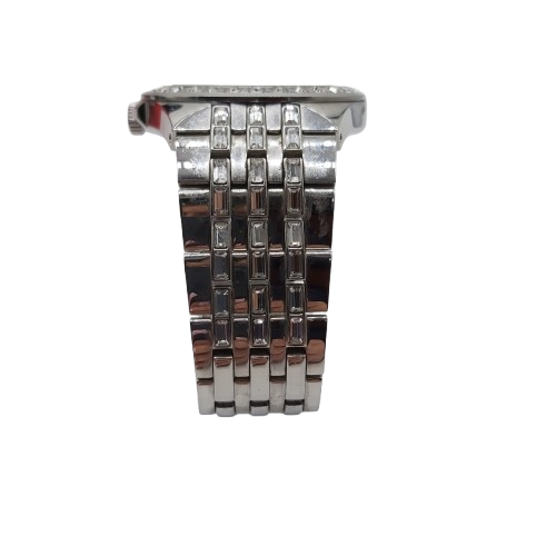 Bulova Phantom Quartz Crystal Silver Pave Dial Men’s Watch Good Condition (NA)