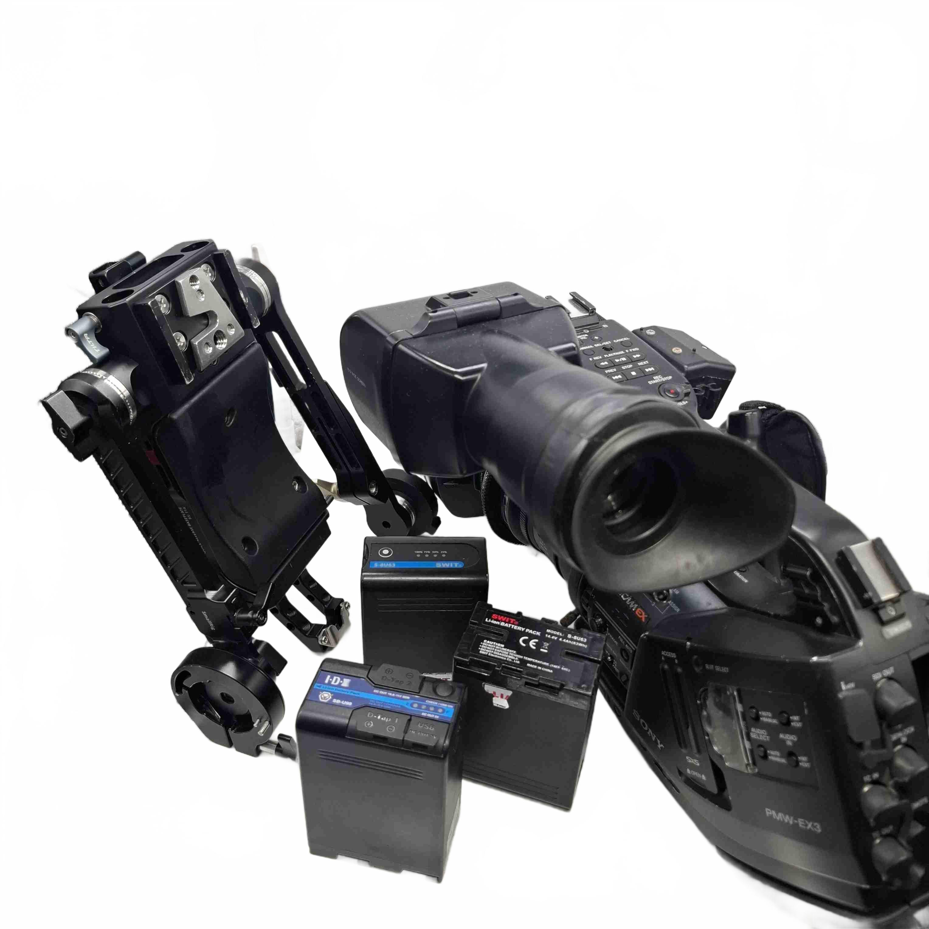 Sony Professional Camcorder XDCAMEX PMW-EX3 Kit + 3x Batteries, Charger, Lens Mount, Shoulder Mount, 0.8x Wide Conversion Lens (1435438)