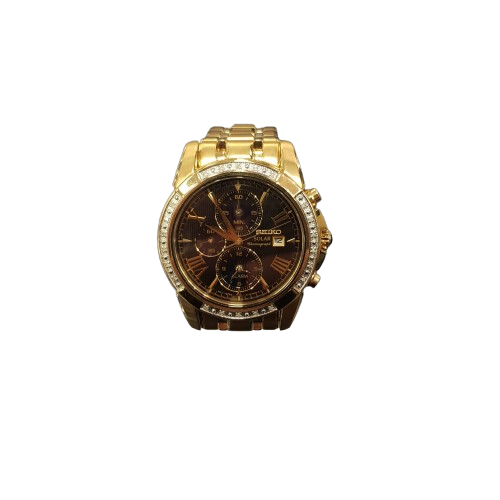 Seiko V172-0AV0 Gold Mens Analogue Watch (MR)
