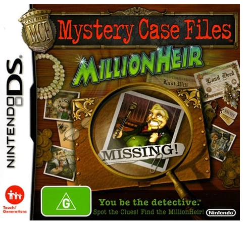 Mystery Case Files: Million Heir Nintendo Ds Game – In Case With Manual