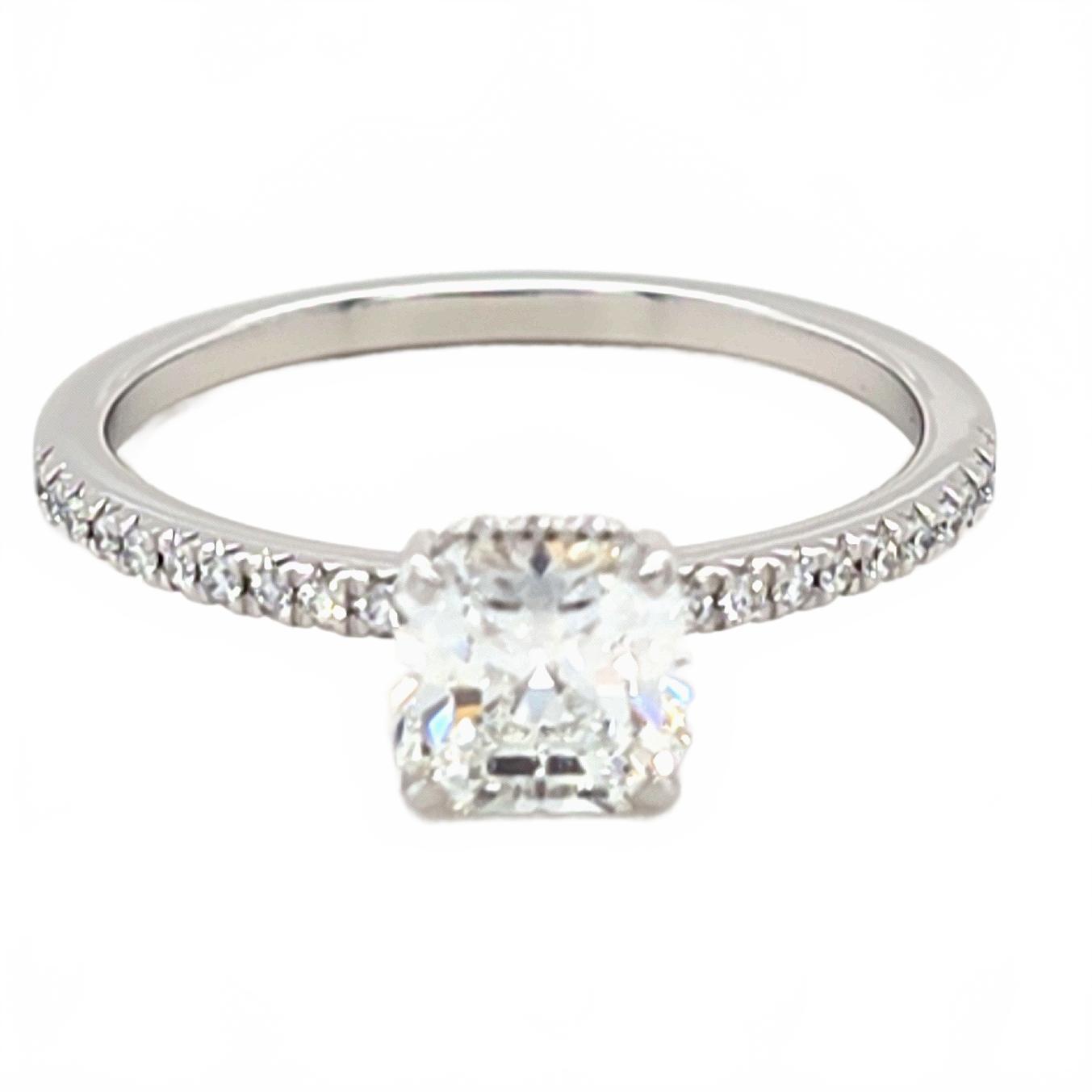 Tiffany & Co. Platinum Diamond Round Ring PT950 1.03CT Ring Size:Q Val:$36500 (WL1388654)
