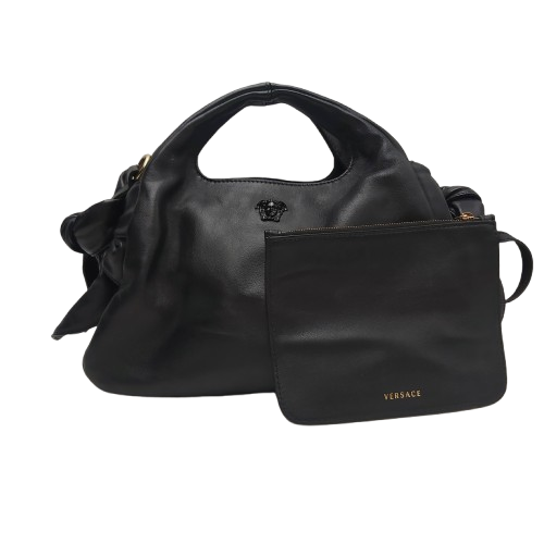 Versace La Medusa Lambskin Leather Black Gold Chain Bag DBF1066