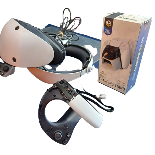 PlayStation VR2 With Accessories And Box (please note: One Joy Stick the Covering is Missing)