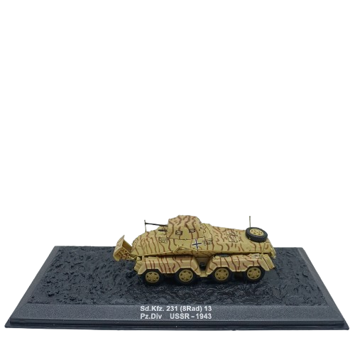 Combat Tanks Collection Sd.Kfz 231 Brown Tank Figure In Case With Magazine (CP)