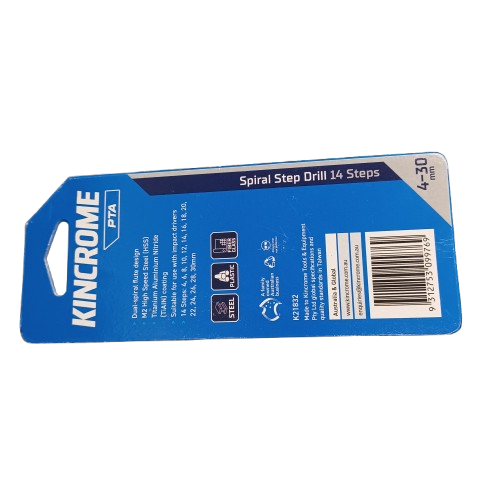 Kincrome Spiral Step Drill 4-30mm K21832 (LE)
