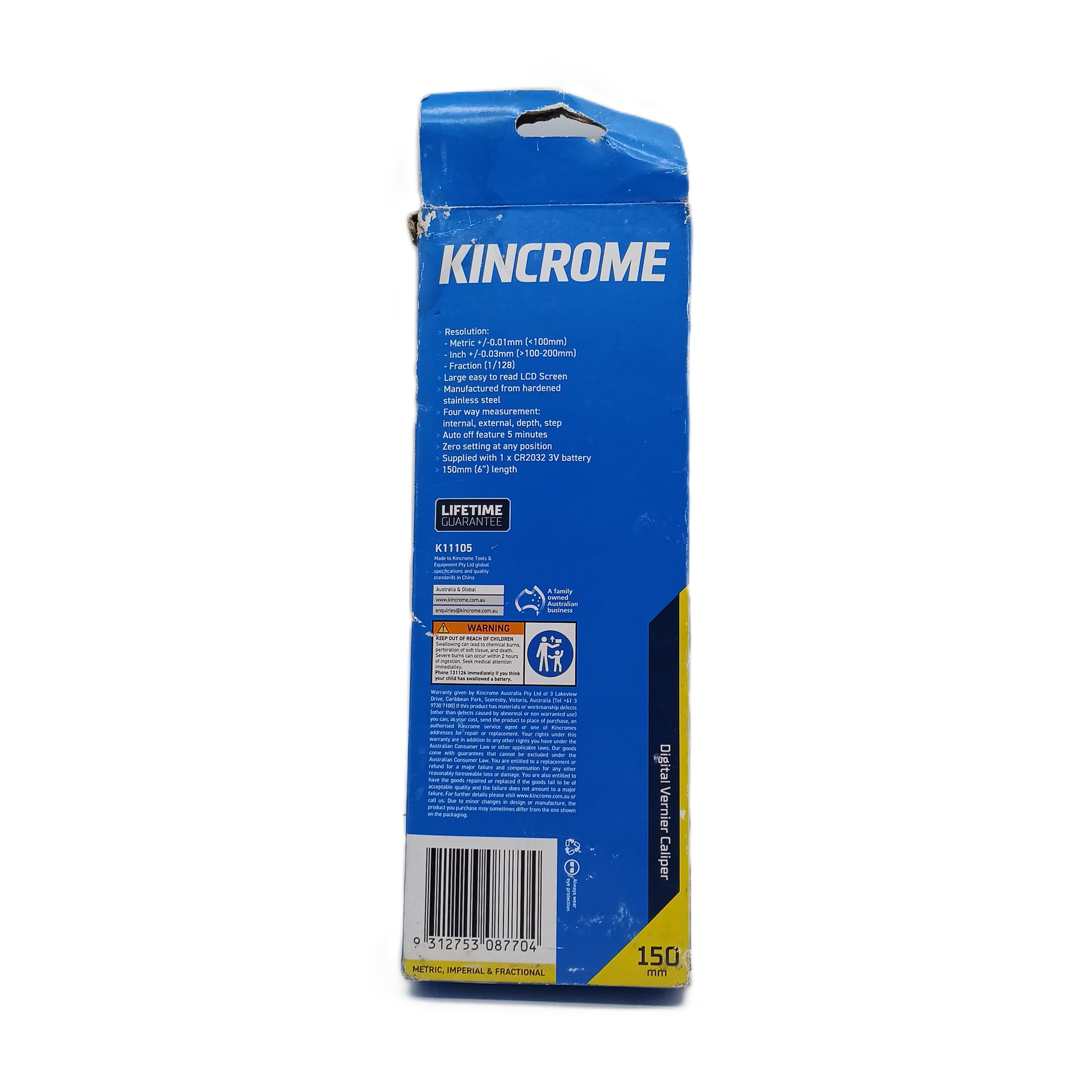 Kincrome 150mm Digital Vernier Caliper K11105 (CP1417575)
