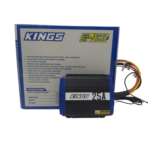 Kings 25A DCDC Charger – MPPT Solar Regulator, Lithium Compatible Like New In Box