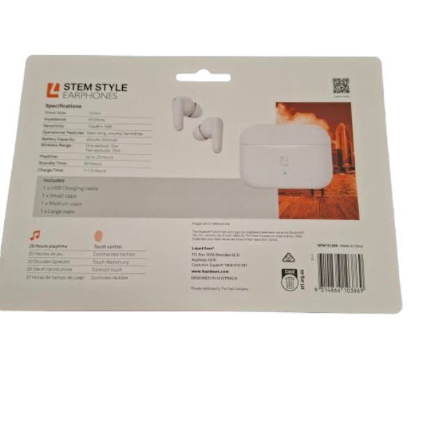 Liquid Ears True Wireless Earbuds (LEBTWSWH)  [JN]