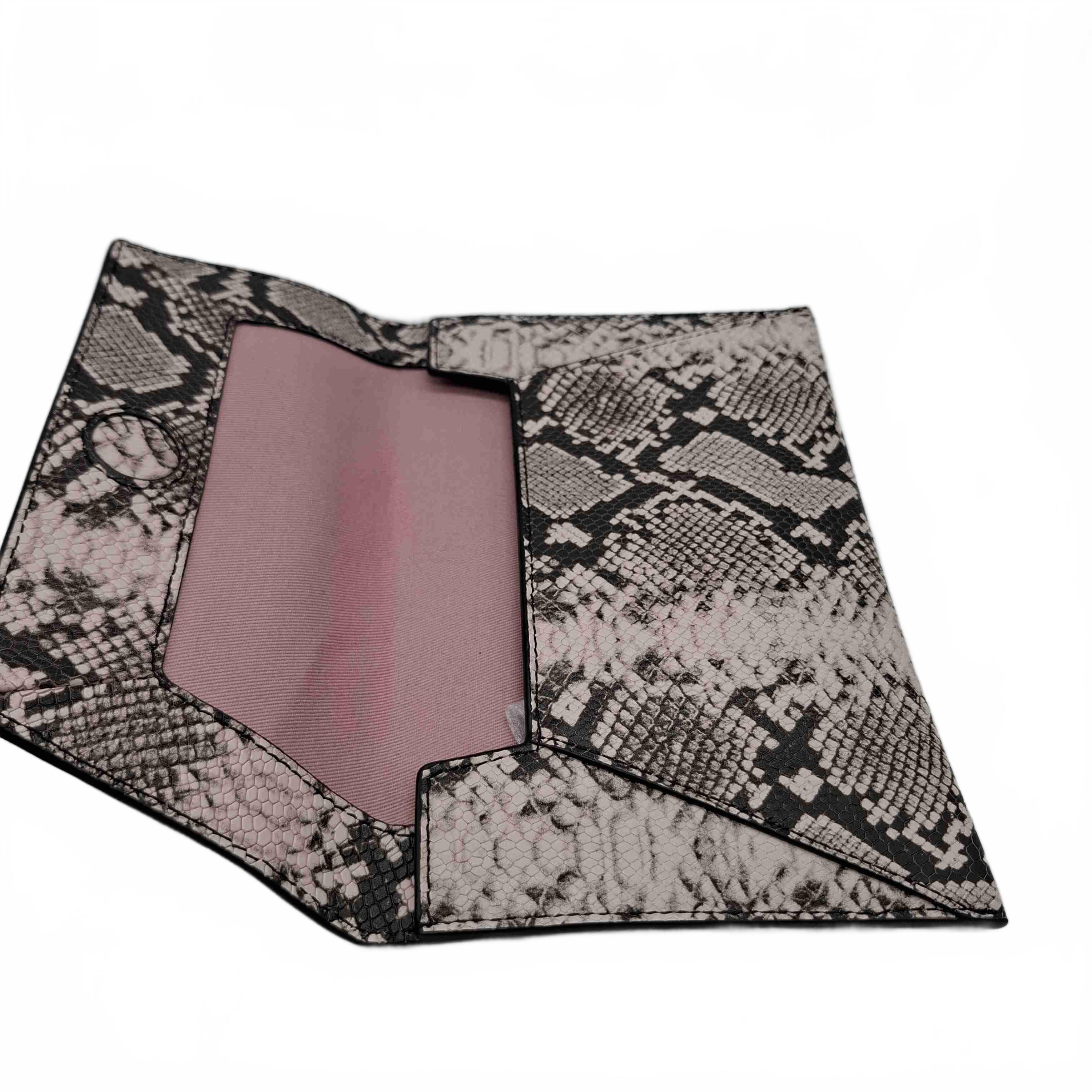 Mimco Drift Medium Envelope Pouch Pink Faux Croc Leather (WR 1421062)