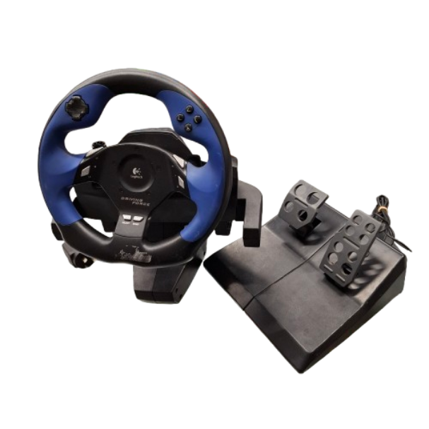 Logitech Gaming Accessories E-UC2 Black and Blue Steering Wheel and Pedal Set (JN)
