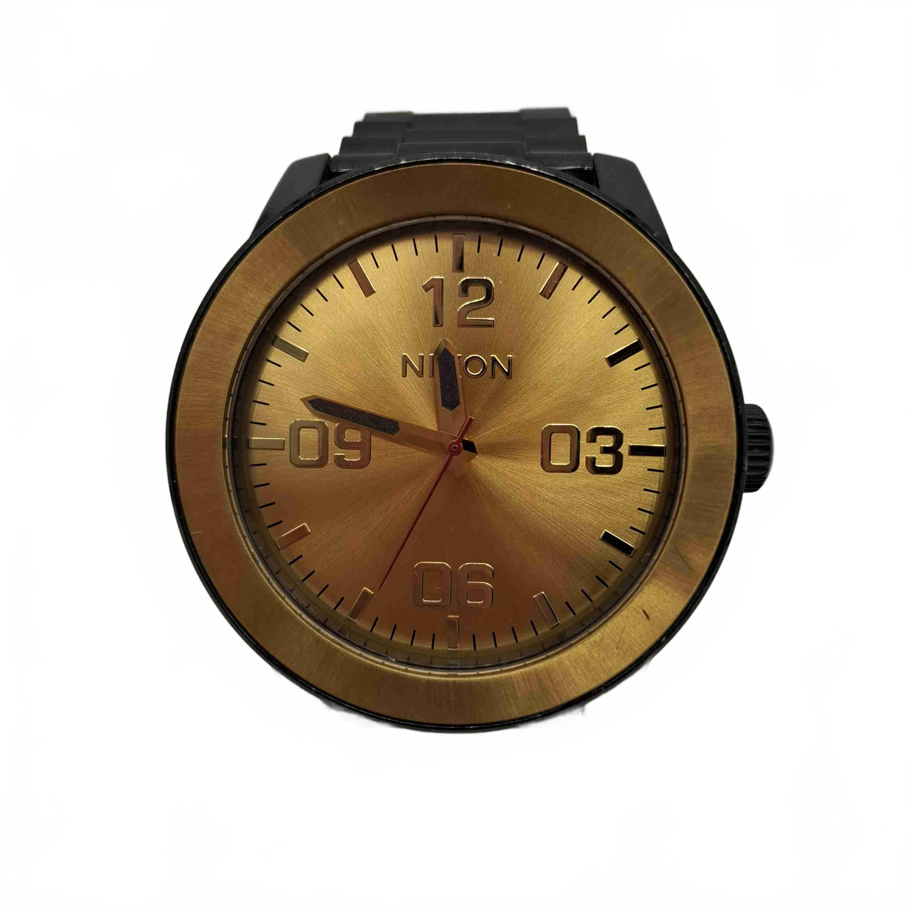 Nixon The Corporal Take Charge Black And Gold Men’s Watch (1432591)