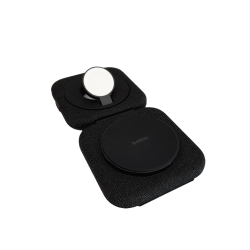 Belkin BoostCharge Pro 2-in-1 Magnetic Charging Travel Pad WIZ026 Black (LN)