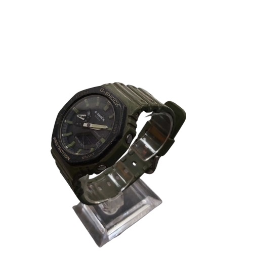 Casio G Shock protection GA2110SU Green Has A Scratched Face (WR)
