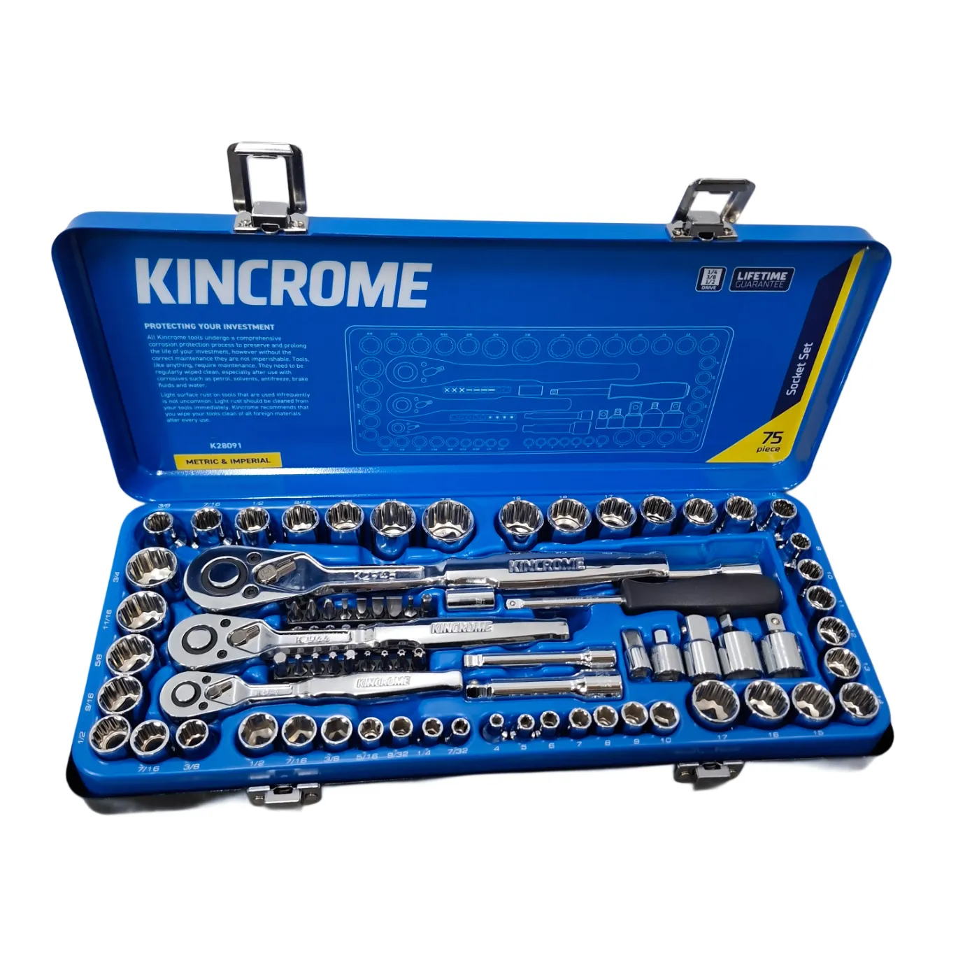 Kincrome Socket Set K28091 Silver (WR 1420845)