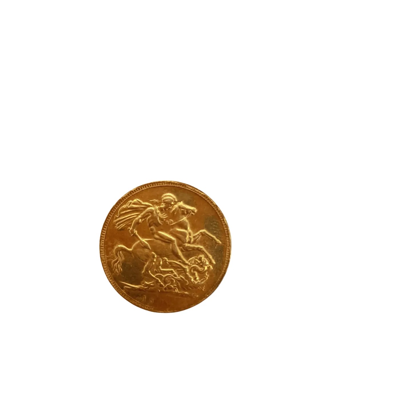 1908 British Full Sovereign Coin 22ct Yellow Gold 7.9 Grams In Coin Capsule (WL1418573)