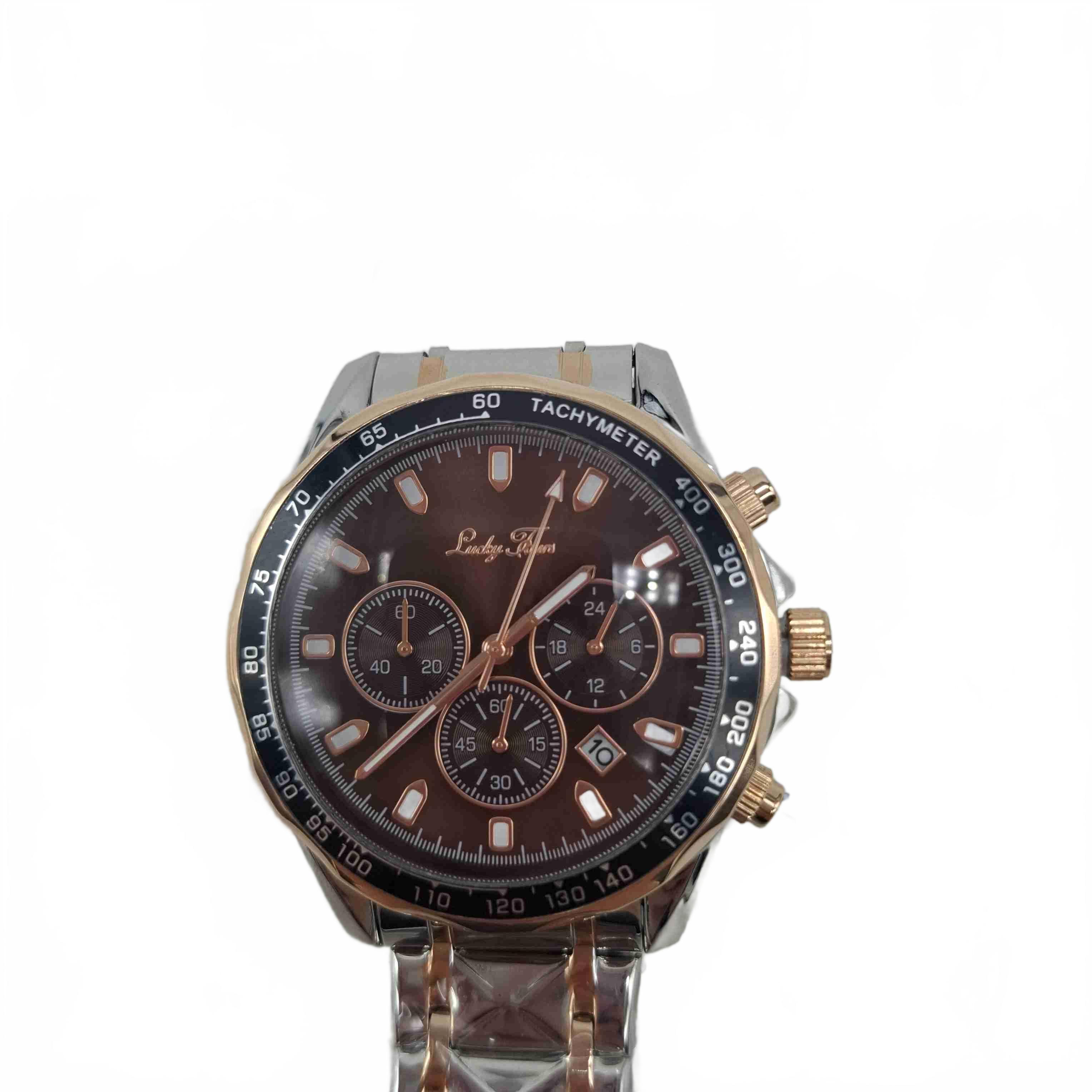Lucky Fours Mens Silver Stainless Steel Watch (WR 1435230)