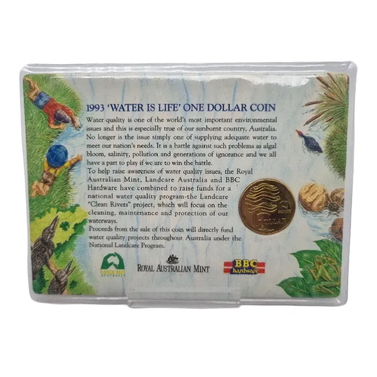 1993 ‘Water Is Life’ Landcare $1 Australian Coin Royal Australian Mint