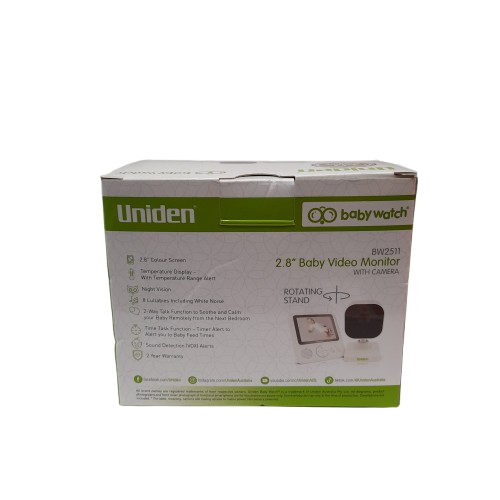 Uniden Baby Monitor BW2511 Green/White (In The box) (MR)